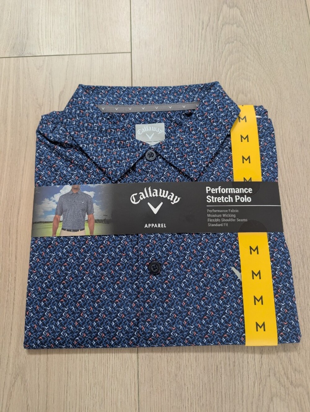 Callaway Men's Blue Performance Stretch Polo - Medium 0169
